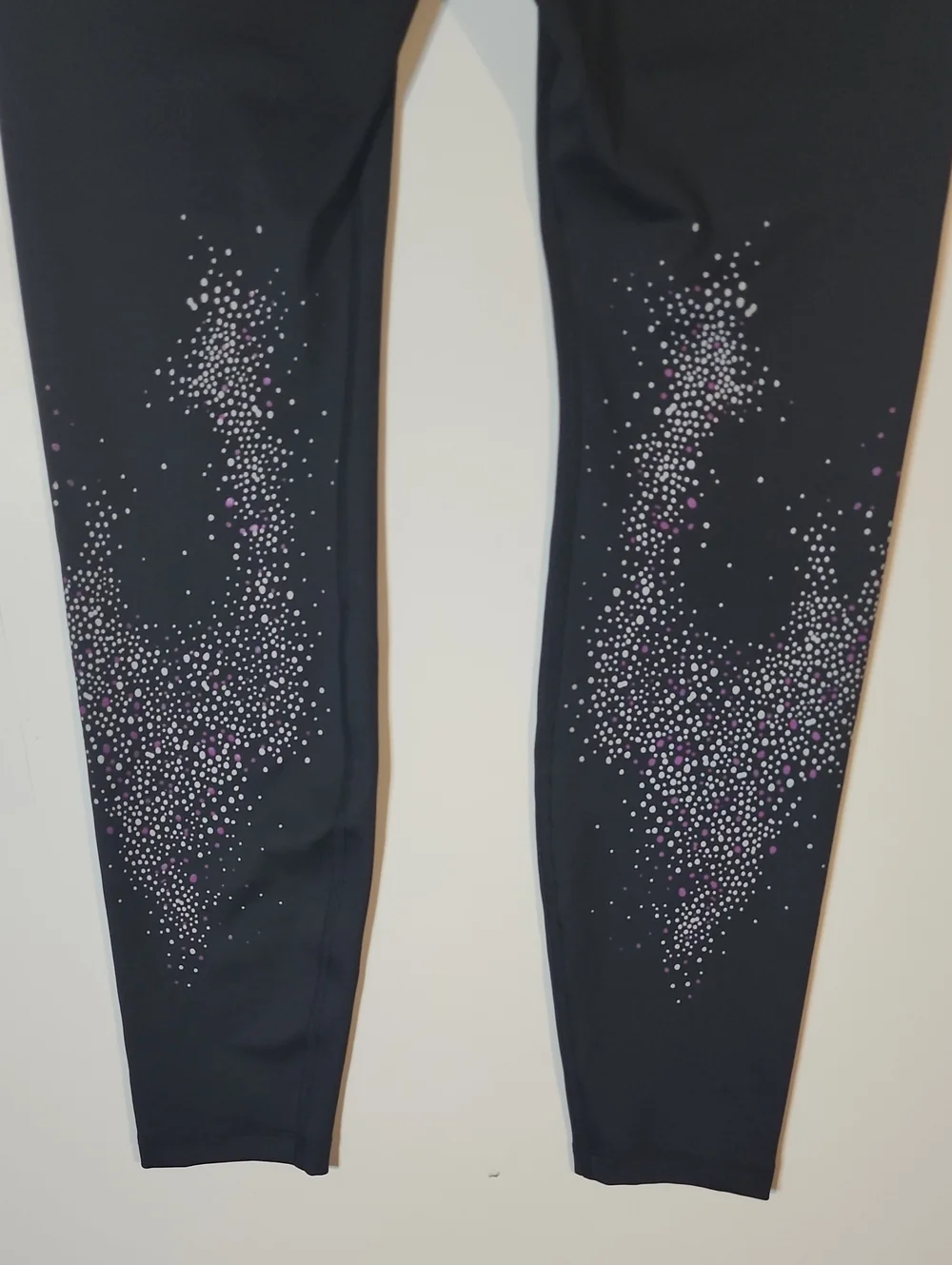 Nike Women Fast Flash Black/Vivid Purple Reflectiv Running Tight EUC Large